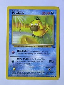 1999 Psyduck 53/62 Fossil Pokemon Card TCG WoTC - Image 1