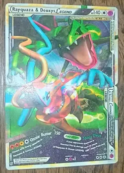 Rayquaza Deoxys Legend 89-90/90 Undaunted 2010 HGSS Top Bottom Pokemon Card MP - Image 1