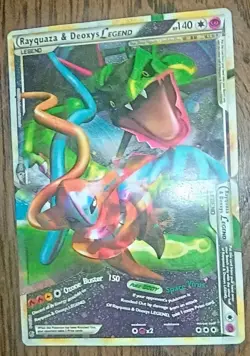 Rayquaza Deoxys Legend 89-90/90 Undaunted 2010 HGSS Top Bottom Pokemon Card MP - Image 2