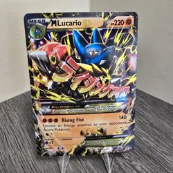 M Lucario EX 55/111 Full Art Ultra Rare Holo Mega Card Furious Fists - Image 1