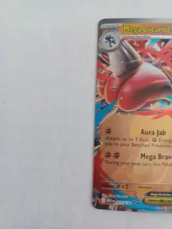 Mega Lucario EX 077/132 Pokemon Card Mega Evolution Holo, English, NM - Image 3