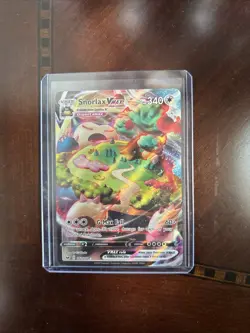 Pokemon TCG Snorlax VMAX Holo Ultra Rare Card Sword & Shield Base Set 142/202 - Image 1