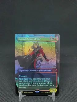 Rowan, Scion of War 0300 FOIL Borderless Mythic Wilds of Eldraine NM MTG - Image 1