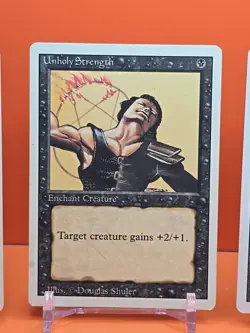 ⚫⚫ (4) 1994 MAGIC The Gathering UNHOLY STRENGTH REVISED 3RD EDITION PLAYED⚫3 - Image 3