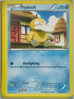 Psyduck 33/149 Regular Common Boundaries Crossed Pokemon Card 2012 LP - Image 1