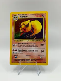 Pokemon TCG Flareon Jungle 3/64 Holo Unlimited Holo Rare - Image 1