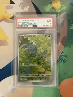 Pokemon Bulbasaur 166/165 Illustration Rare 151 #166 MINT PSA 9 - Image 1