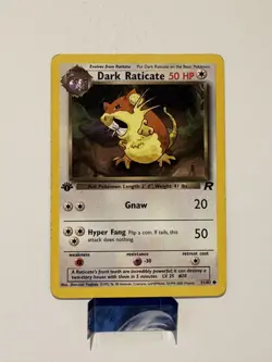 Dark Raticate 51/82 - 1st Edition Team Rocket Vintage Pokemon Card - LP - Image 1