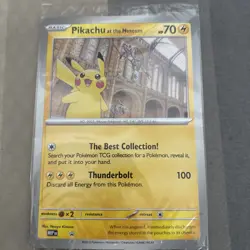 Pikachu At The Museum, Pokemon X Natural History Museum Jumbo Promo Pokemon Card - Image 1