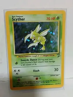 Pokemon Scyther 17/130 Base Set 2 Holo 1999-2000 - Image 1