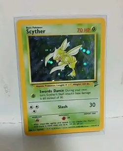 Pokemon Scyther 17/130 Base Set 2 Holo 1999-2000 - Image 3