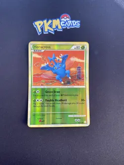 Pokemon TCG Heracross Heartgold & Soulsilver 43/123 Reverse Holo LP. - Image 1