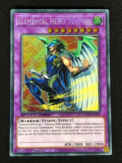 Yugioh Elemental Hero Tempest SGX2-ENA21 1ST Secret (NM) - Image 1