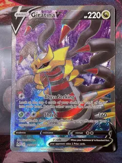 Pokemon TCG Lost Origin Giratina v Full Art Ultra Rare Card 185/196 - Image 1