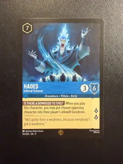 Hades Infernal Schemer #151/204 Fabled Legendary (Non Foil) Disney Lorcana - NM - Image 1