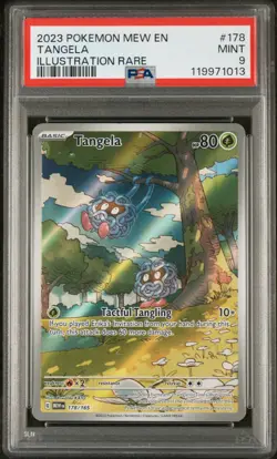 TANGELA #178 ILLUSTRATION RARE 2023 POKEMON MEW EN SCARLET & VIOLET 151 PSA 9 - Image 1