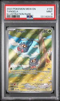 2023 POKEMON MEW EN 151 TANGELA ILLUSTRATION RARE #178 PSA 9 MINT - Image 1
