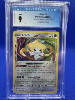 Jirachi Amazing Rare #119/185 - 2020 Pokemon SWSH - Vivid Voltage - CGC 9 Mint - Image 2