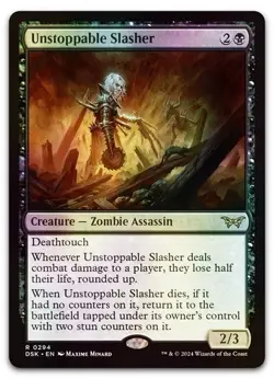 Unstoppable Slasher (0294) -Foil Near Mint MTG Duskmourn: House of Horror - Image 1