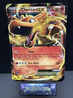 Pokemon Card Charizard EX 11/106 Jumbo Oversized Promo Light Play - Image 1