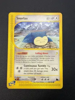 Snorlax 100/144 Skyridge Non-Holo Pokemon Card LP+ - Image 1