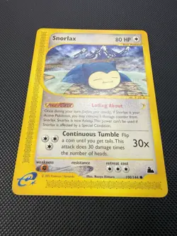 Snorlax 100/144 Skyridge Non-Holo Pokemon Card LP+ - Image 2