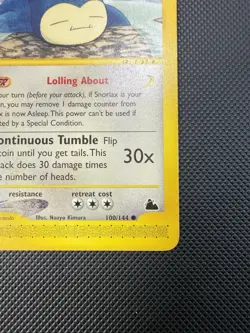 Snorlax 100/144 Skyridge Non-Holo Pokemon Card LP+ - Image 3