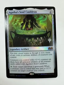 MTG Magic The Gathering Agatha’s Soul Cauldron Foil Promo Wilds Of Eldraine Card - Image 1