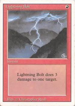 Revised Edition Magic: The Gathering Lightning Bolt - Image 1