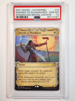 2021 MAGIC SWORDS TO PLOWSHARES #10 STRIXHAVEN MYSTICAL ARCHIVE PSA 10 LOW POP! - Image 3