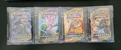 Unbroken Bonds [10 card] Booster Pack x4 (Complete Art Set) Pokemon TCG - Image 1