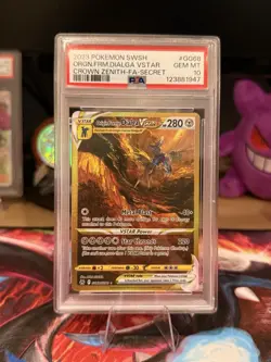 Pokemon TCG Origin Forme Dialga VSTAR GG68/GG70 Crown Zenith Secret Rare PSA 10 - Image 1