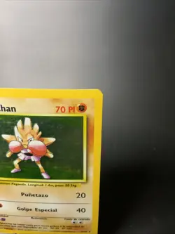 Hitmonchan Base Set 7/102 holo rare unlimited 1999 WOTC MP SPANISH Pokemon TCG - Image 2
