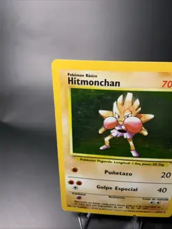 Hitmonchan Base Set 7/102 holo rare unlimited 1999 WOTC MP SPANISH Pokemon TCG - Image 5