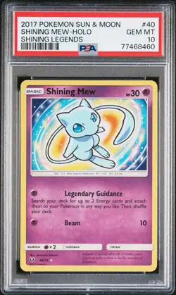 Shining Mew Holo 40/73 Shining Legends Pokemon PSA 10 - Image 1
