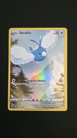 Pokemon TCG Swablu GG27/GG70 Galarian Gallery Crown Zenith NM/Mint Condition - Image 1