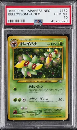 2000 POKEMON JPN NEO #182 BELLOSSOM-HOLO PSA 10 - Image 1