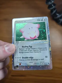 Chansey EX 96/109 Ruby and Sapphire HOLO SWIRL HP Pokemon TCG - Image 2
