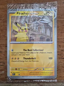 Pikachu At The Museum, Pokemon X Natural History Museum Jumbo Promo Pokemon Card - Image 1