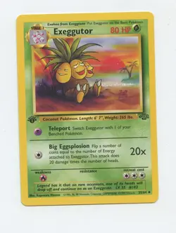 English Pokemon Trading Card | Jungle Set Exeggutor 1st Edition Rare WOTC - Image 1