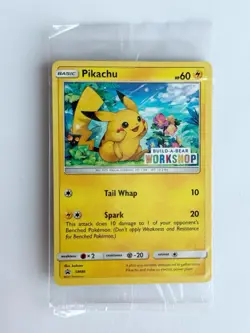 Build a Bear Pokemon Card Pikachu SM86 Promo Trading Card TCG SEALED NEW RARE - Image 1