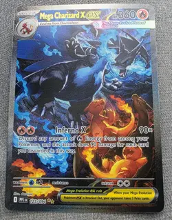 Pokemon TCG Mega Charizard X EX Card 125/94 Ultra Rare Full Art NM - Image 1
