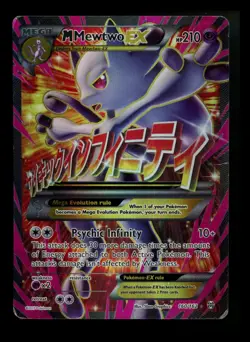 M Mewtwo EX 160/162 XY Breakthrough 2015 Full Art Holo Rare Pokemon Card TCG - Image 1
