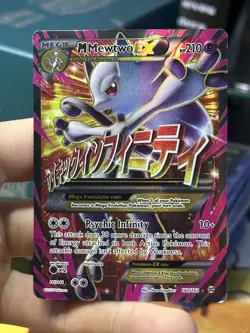 M Mewtwo EX 160/162 XY Breakthrough 2015 Full Art Holo Rare Pokemon Card TCG - Image 3