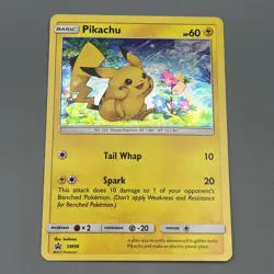 Pikachu SM86 Sun & Moon Black Star Promo Cosmos Holo Pokemon Card - NM - Image 1