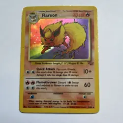 Pokemon Flareon 70 HP Holo Rare 3/64 Jungle Set 1999 Wizards English TCG Card - Image 1