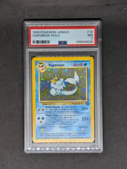 1999 Pokemon Jungle #12/64 Vaporeon Holo PSA 7 NM Rare Card - Image 1