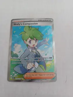 Wally's Compassion 176/132 Mega Evolution Holo Pokemon Card, English, NM - Image 1