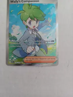 Wally's Compassion 176/132 Mega Evolution Holo Pokemon Card, English, NM - Image 2