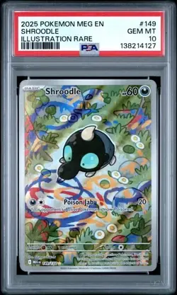 SHROODLE #149 PSA 10 • 2025 POKEMON MEG EN-MEGA EVOLUTION ILLUSTRATION RARE - Image 1